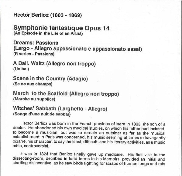 Berlioz*, CSR Symphony Orchestra (Bratislava)*, Pinchas Steinberg : Symphonie Fantastique (CD, Album)