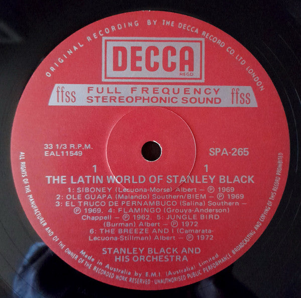 Stanley Black : The Latin World Of Stanley Black (LP, Comp)