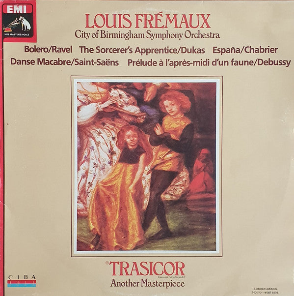 Louis Frémaux - City Of Birmingham Symphony Orchestra, Maurice Ravel • Paul Dukas • Emmanuel Chabrier • Camille Saint-Saëns • Claude Debussy : Bolero - The Sorcerer's Apprentice - España - Danse Macabre - Prélude A L'Après-Midi D'Un Faune (LP, Quad, Ltd, Promo)
