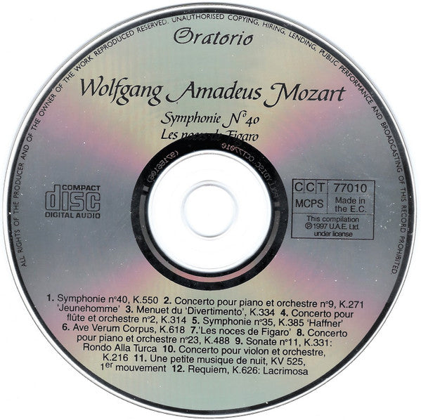 Mozart* : Symphony No.40 - Le Nozze Di Figaro (CD, Album)