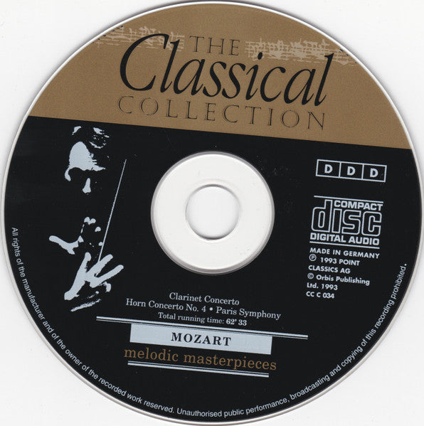 Wolfgang Amadeus Mozart : Melodic Masterpieces (CD, Comp)