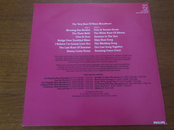 Nana Mouskouri : The Very Best Of Nana Mouskouri (LP, Comp)