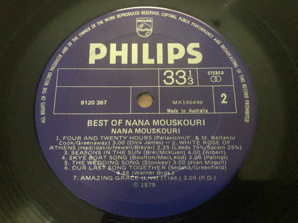 Nana Mouskouri : The Very Best Of Nana Mouskouri (LP, Comp)