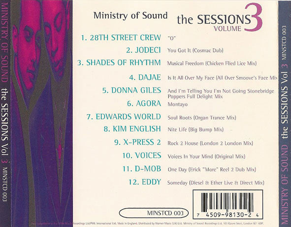 Clivilles & Cole* : Ministry Of Sound The Sessions Volume 3 (CD, Mixed)