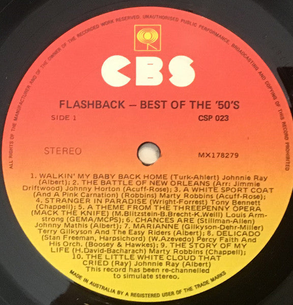 Various : Flashback the Best of the 50’s (LP, Comp)