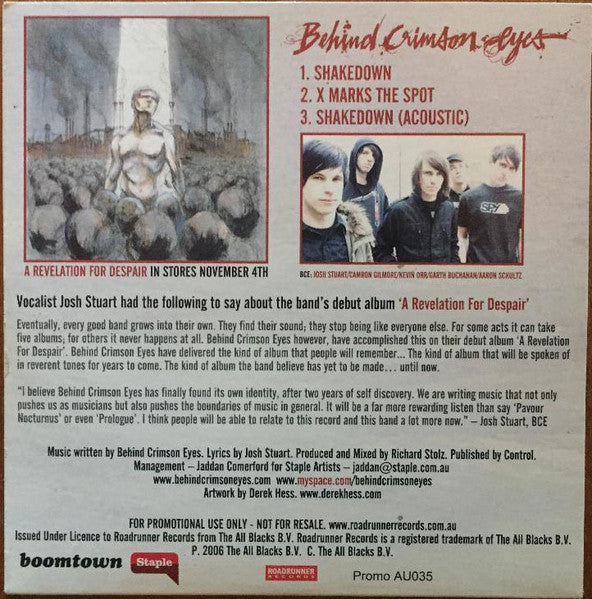 Behind Crimson Eyes : Exclusive Advance Pre Order CD (CD, Promo, Smplr)