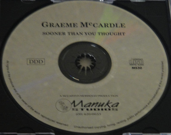 Graeme McCardle : Sooner Than You Thought (CD, Album)
