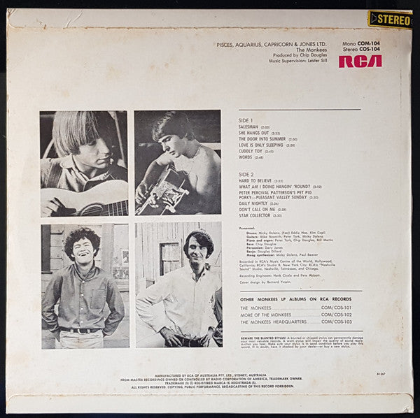 The Monkees : Pisces, Aquarius, Capricorn & Jones Ltd. (LP, Album, RE, New)
