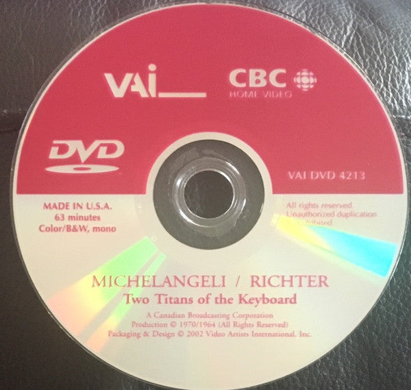 Sviatoslav Richter, Arturo Benedetti Michelangeli : Two Titans Of The Keyboard (DVD, Mono)