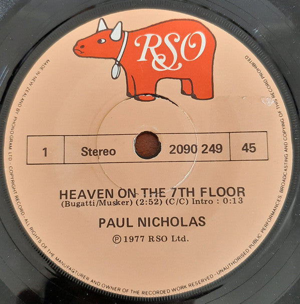 Paul Nicholas : Heaven On The 7th Floor (7", Single)