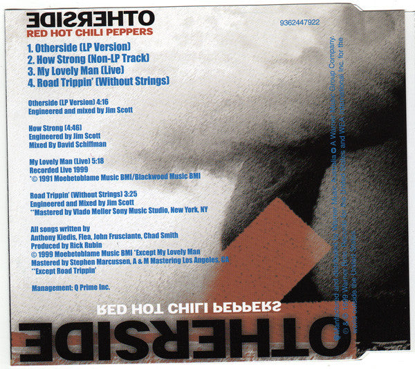 Red Hot Chili Peppers : Otherside (CD, Single, Enh)