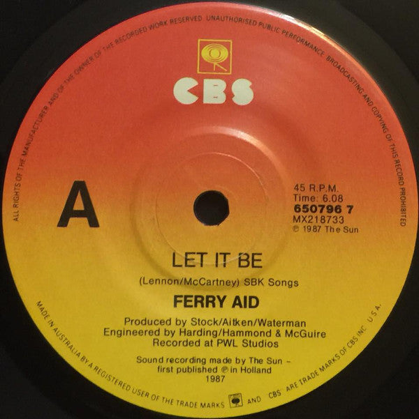 Ferry Aid : Let It Be (7", Single, Gen)