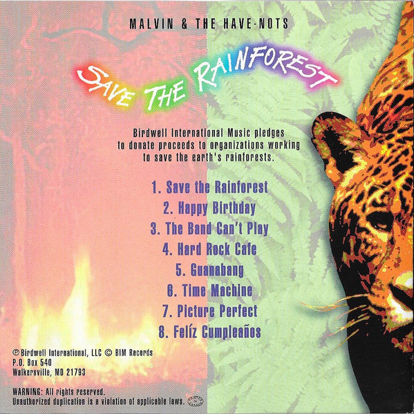 Malvin & The Have-Nots : Save The Rainforest Featuring...Larry King (CD, Album)