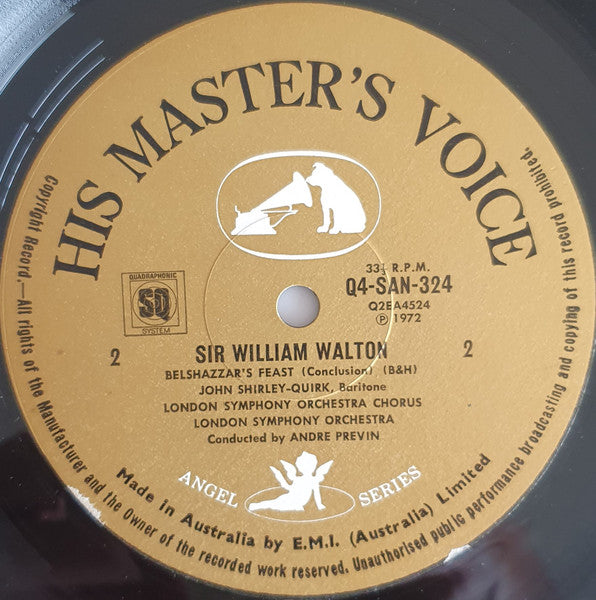 Sir William Walton • London Symphony Orchestra, André Previn : Belshazzar's Feast (LP, Quad)