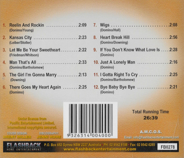 Fats Domino : Man That's All (CD, Comp, RM)