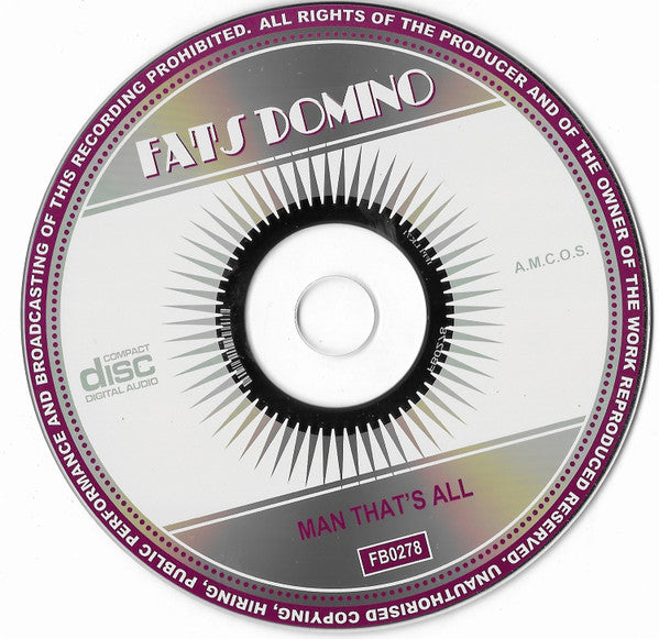 Fats Domino : Man That's All (CD, Comp, RM)