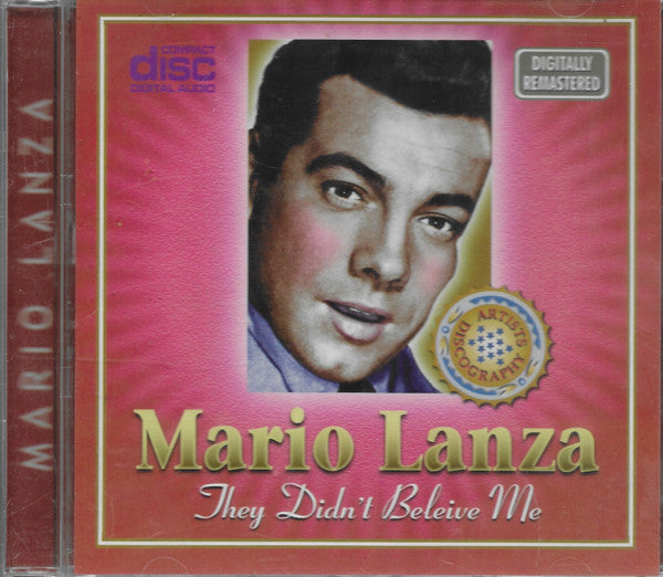 Mario Lanza : They Didn't Believe Me (CD, Comp, RM)