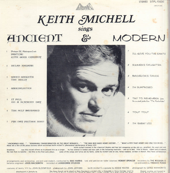 Keith Michell : Sings Ancient & Modern (LP, Album)