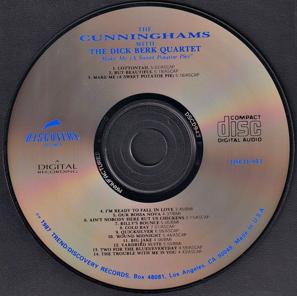 The Cunninghams With The Dick Berk Quartet : Make Me (A Sweet Potato Pie) (CD, Album)