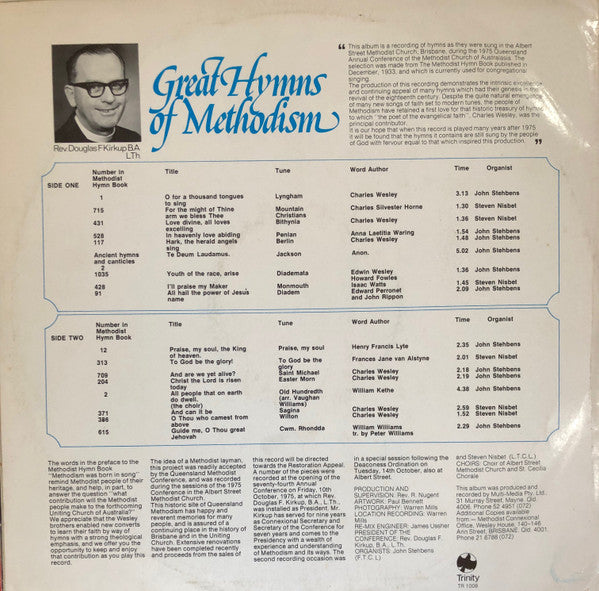 Choir Of The Albert Street Methodist Church, Brisbane* And St. Cecilia's Chorale With Congregation* : The Great Hymns Of Methodism (LP)