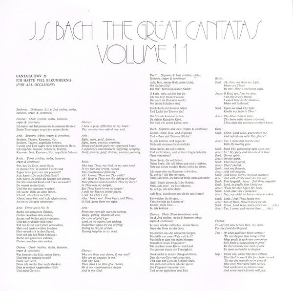 Johann Sebastian Bach : The Great Cantatas Volume 11 (LP, Album, Club, RE)