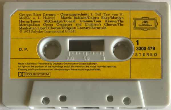 Bizet* - Marilyn Horne, James McCracken, Leonard Bernstein : Carmen (Highlights) (Cass)