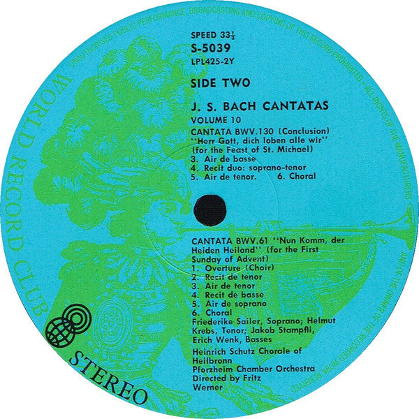 Johann Sebastian Bach : The Great Cantatas Volume 10 (LP, Album, Club, RE)