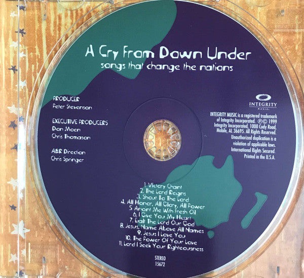 Various :  	A Cry From Down Under; Songs That Change The Nations (CD, Album)