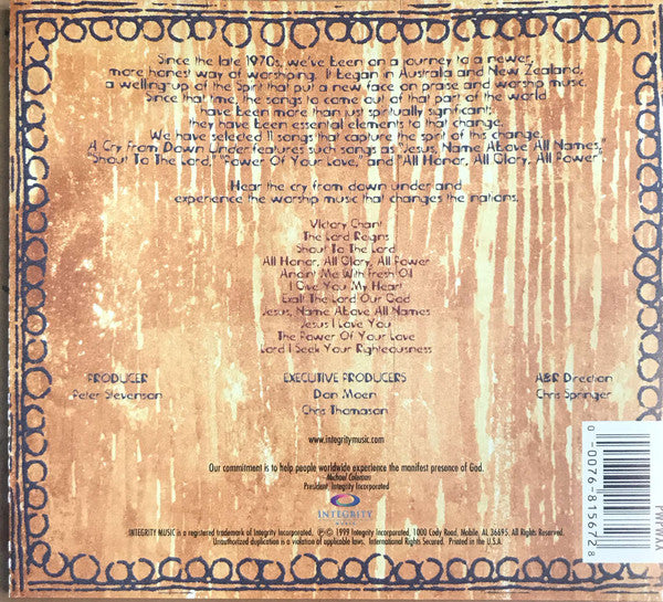 Various :  	A Cry From Down Under; Songs That Change The Nations (CD, Album)