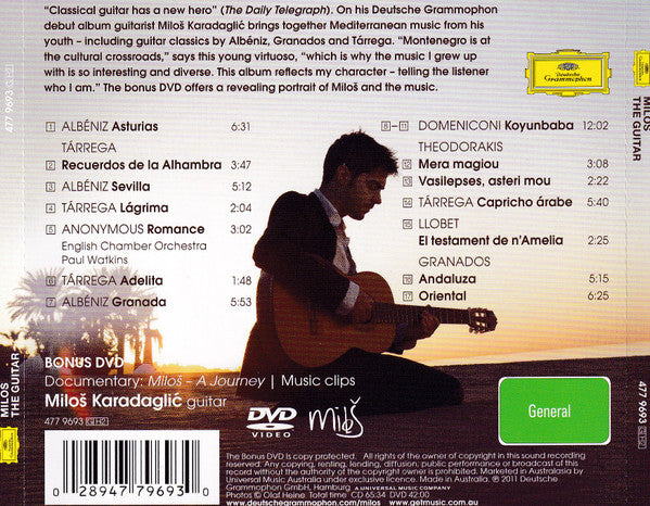 Miloš Karadaglić : The Guitar (CD, Album + DVD-V, Copy Prot., NTSC)