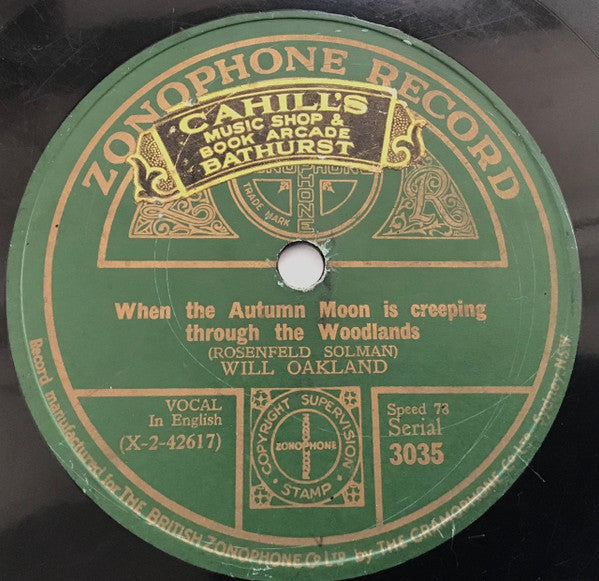 Will Oakland : When The Autumn Moon Is Creeping Through The Woodlands / In The Gloaming (Shellac, 10")