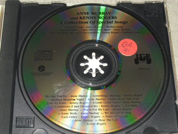 Anne Murray And Kenny Rogers : A Collection Of Special Songs (CD, Comp)
