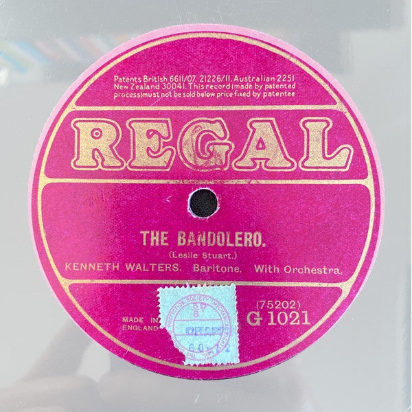 Kenneth Walters : The Trumpeter / The Bandolero (Shellac, 12")