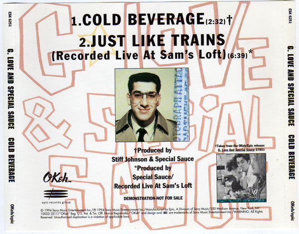 G. Love & Special Sauce : Cold Beverage (CD, Promo)