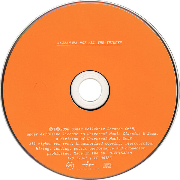 Jazzanova : Of All The Things (CD, Album, Sta)