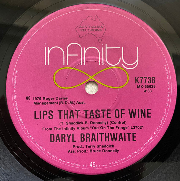 Daryl Braithwaite : Prove Your Love (7", Single)