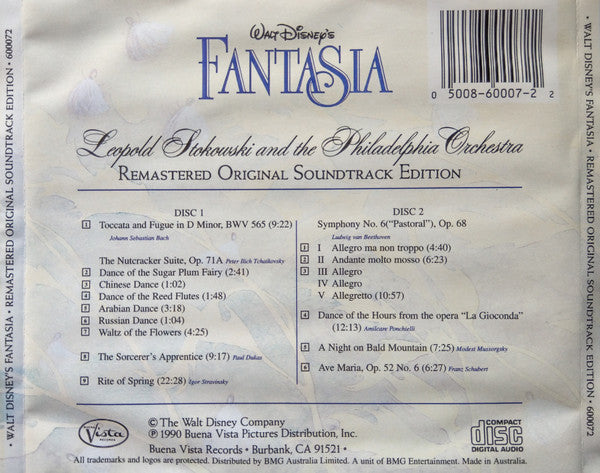 Leopold Stokowski and the The Philadelphia Orchestra : Walt Disney's Fantasia (2xCD, Album, RM)