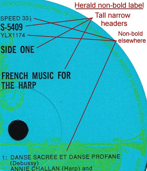 Annie Challan : French Music For The Harp (LP, Album, Club)