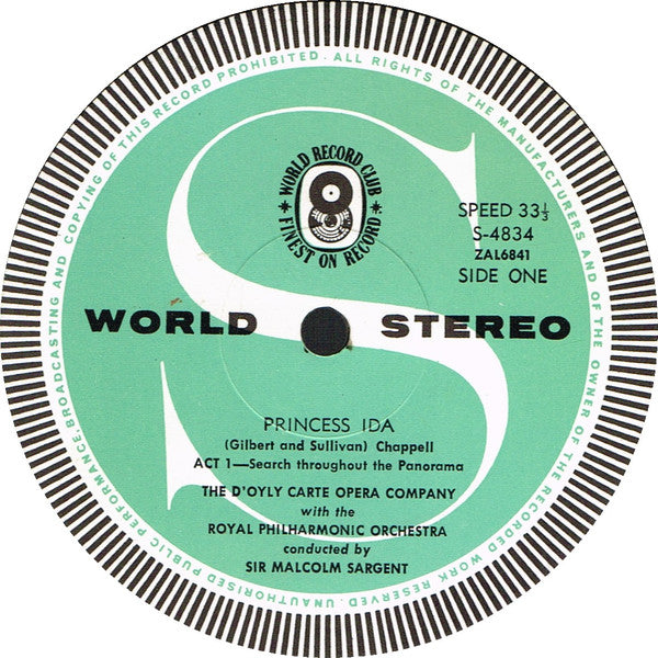 Gilbert & Sullivan : Princess Ida (2xLP, Album, Club)