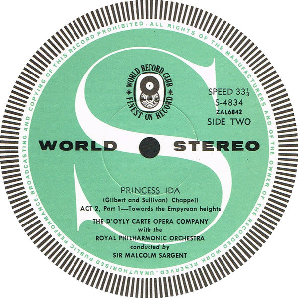 Gilbert & Sullivan : Princess Ida (2xLP, Album, Club)