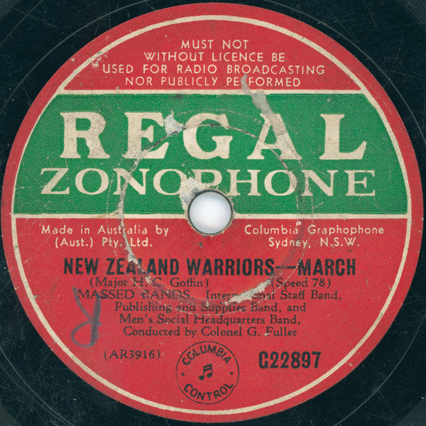 Massed Bands* : New Zealand Warriors / Bravest Of The Brave (Shellac, 10")