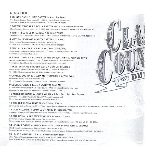 Various : Classic Country Duets (2xCD, Comp)