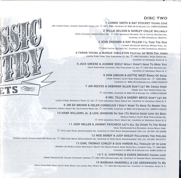 Various : Classic Country Duets (2xCD, Comp)