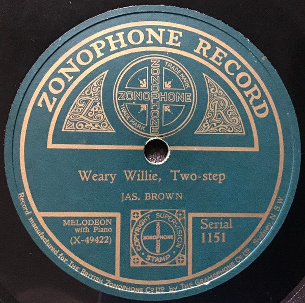 Jas. Brown* : Weary Willie / Heatherbell Schottische (Shellac, 10", RP)