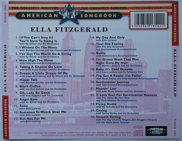 Ella Fitzgerald : American Songbook -The Great Writers, The Great Singers (CD, Comp)