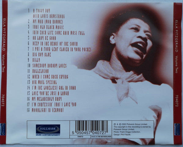 Ella Fitzgerald : Ella Fitzgerald - Volume Two (CD, Comp)
