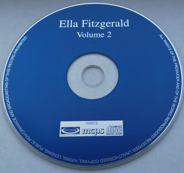 Ella Fitzgerald : Ella Fitzgerald - Volume Two (CD, Comp)