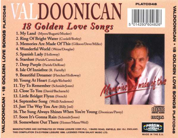 Val Doonican : Memories Are Made Of This (18 Golden Love Songs) (CD, Comp)