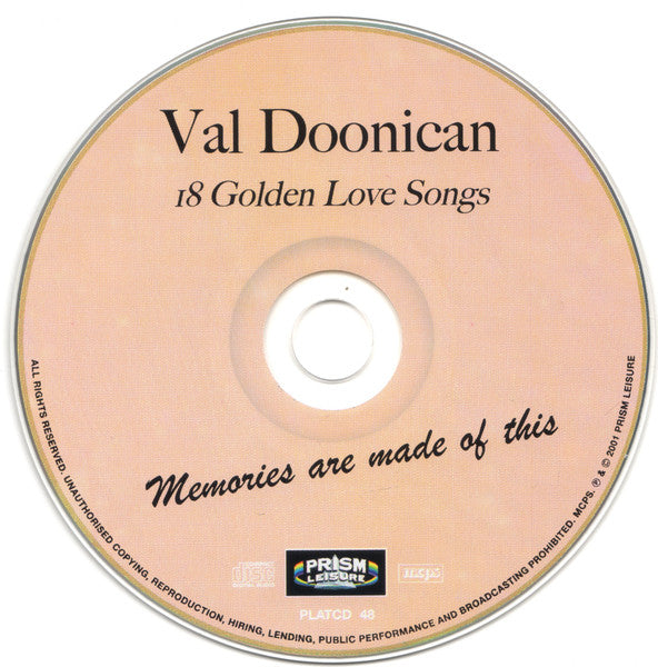 Val Doonican : Memories Are Made Of This (18 Golden Love Songs) (CD, Comp)