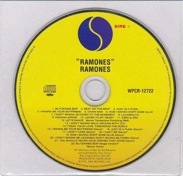 Ramones = Ramones : Ramones = ラモーンズの激情  (CD, Album, Ltd, RE, RM)